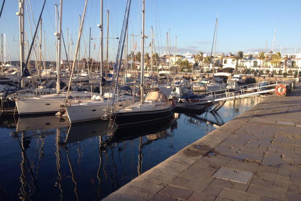 פוארטו דה מוגן Schoene Wohnung Direkt Am Meer Mit Meerblick, Wlan מראה חיצוני תמונה