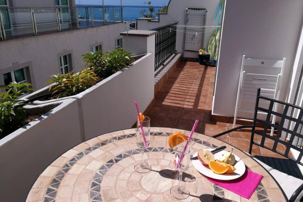 פוארטו דה מוגן Schoene Wohnung Direkt Am Meer Mit Meerblick, Wlan מראה חיצוני תמונה