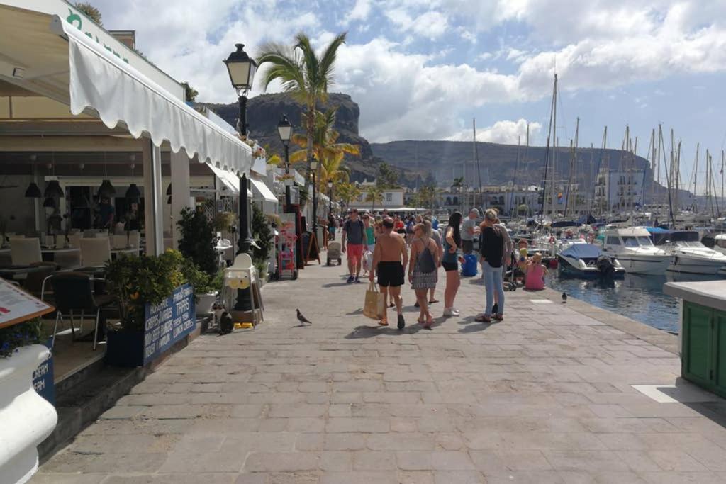 פוארטו דה מוגן Schoene Wohnung Direkt Am Meer Mit Meerblick, Wlan מראה חיצוני תמונה