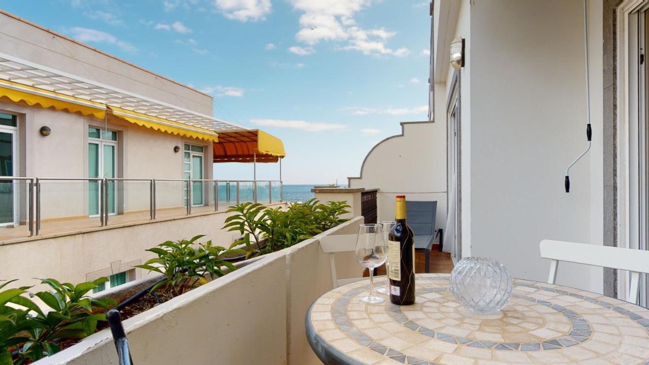 פוארטו דה מוגן Schoene Wohnung Direkt Am Meer Mit Meerblick, Wlan מראה חיצוני תמונה